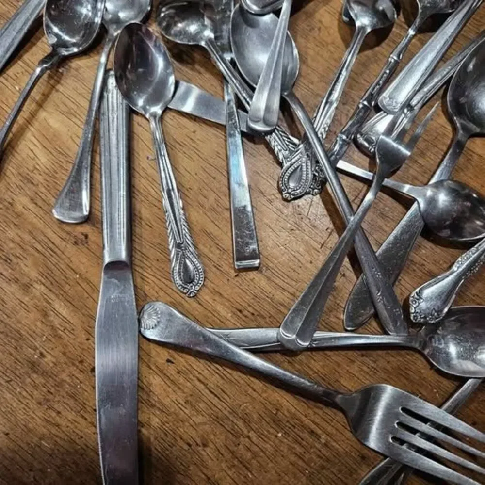 Mixed Lot of Stainless Steel Flatware - Spoons, Forks, Knives. lot#2